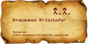 Kracsunov Krisztofer névjegykártya