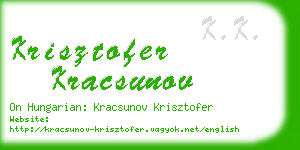 krisztofer kracsunov business card